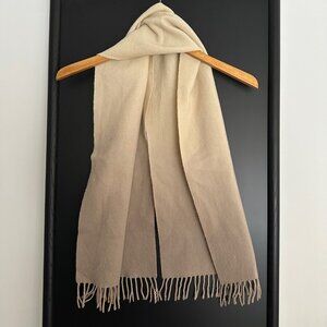 United Colors of Benetton Ivory–Beige Ombre Wool Scarf Size OS (Made in Italy)